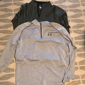 2 - 1/4 zip under armour shirts
